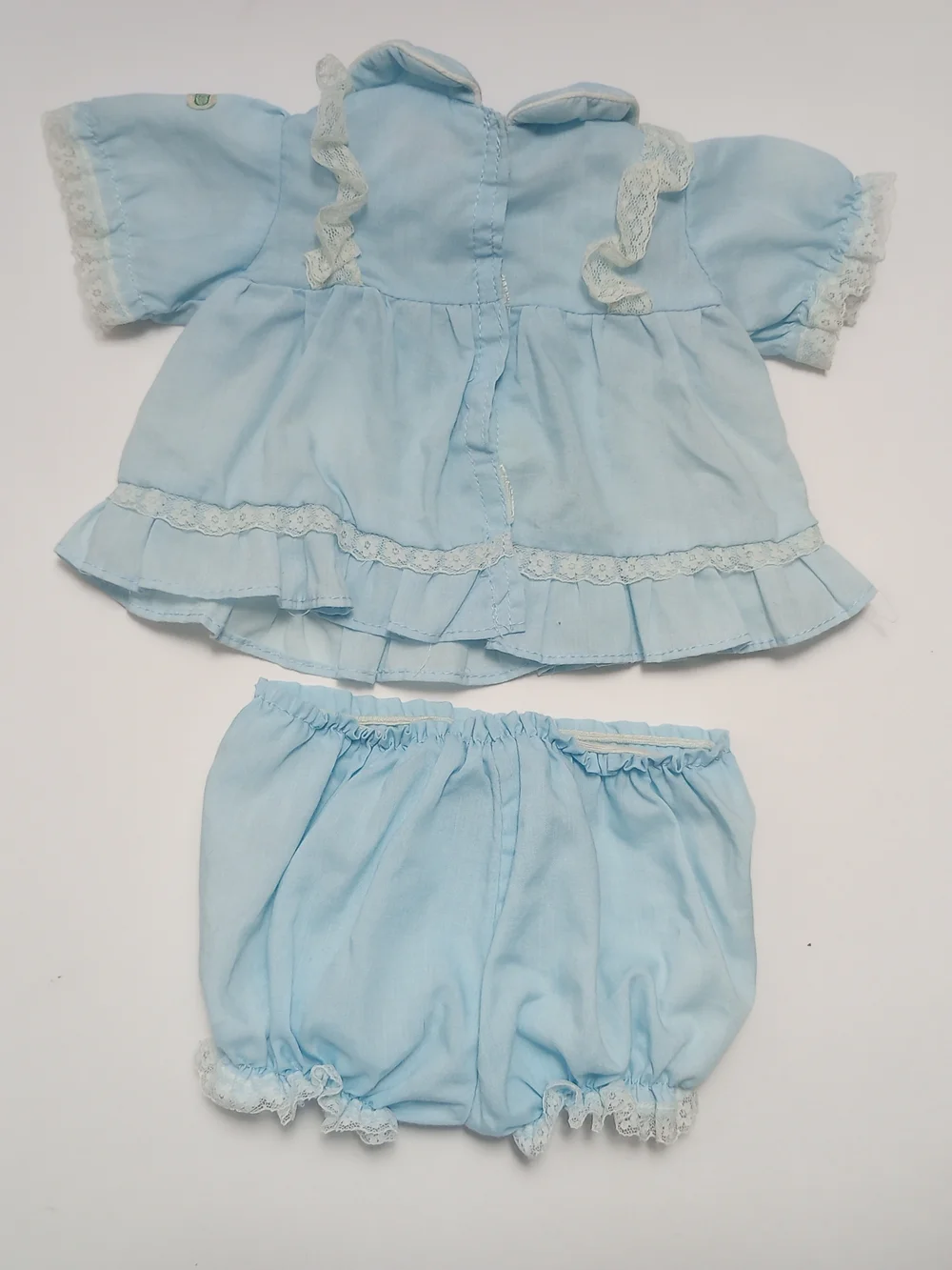 Cabbage Patch Kids Doll Clothes, Preemie Dress & Bloomers Baby Blue 7E
